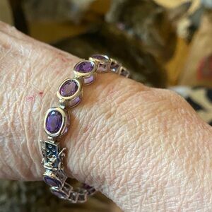 Elegant Purple Gemstone Bracelet